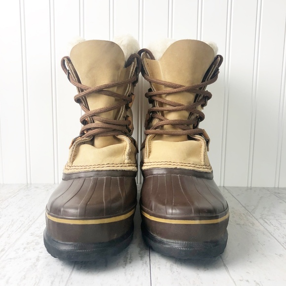 Sorel Caribou Tan Suede Insulated Snow Boots - Picture 3 of 8